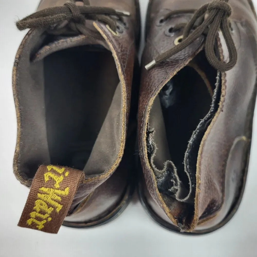 DR MARTENS SUSSEX Boots Men 8 Brown Chukka Leather AS IS READ